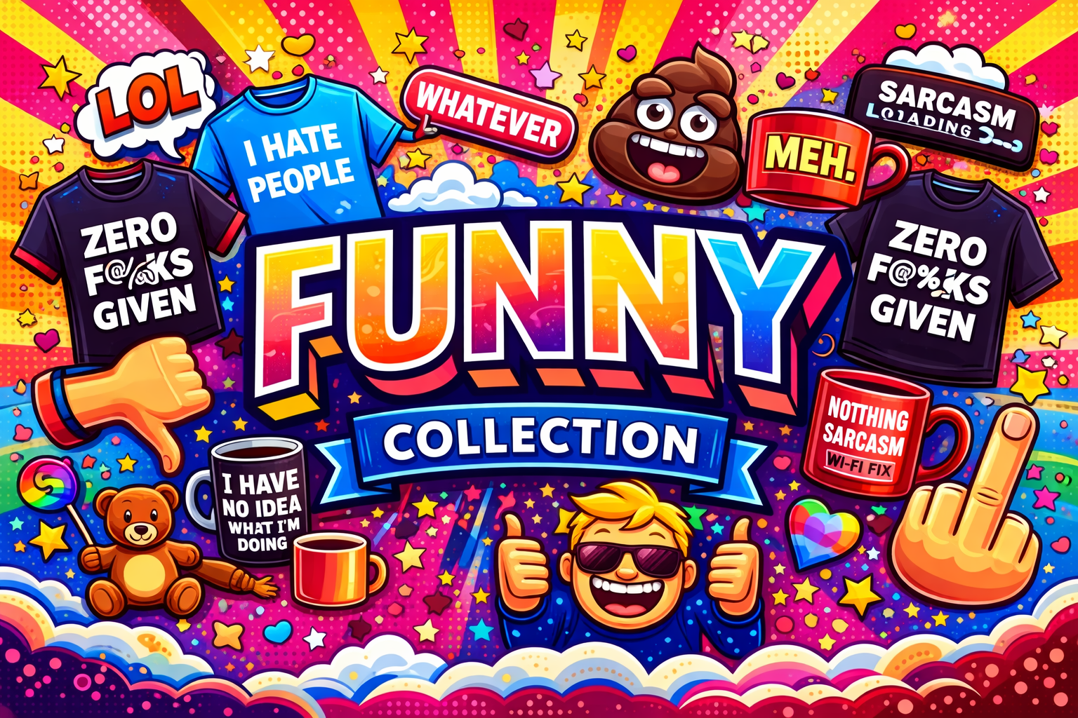 A mix of fun, serious, sarcastic and quirky collection