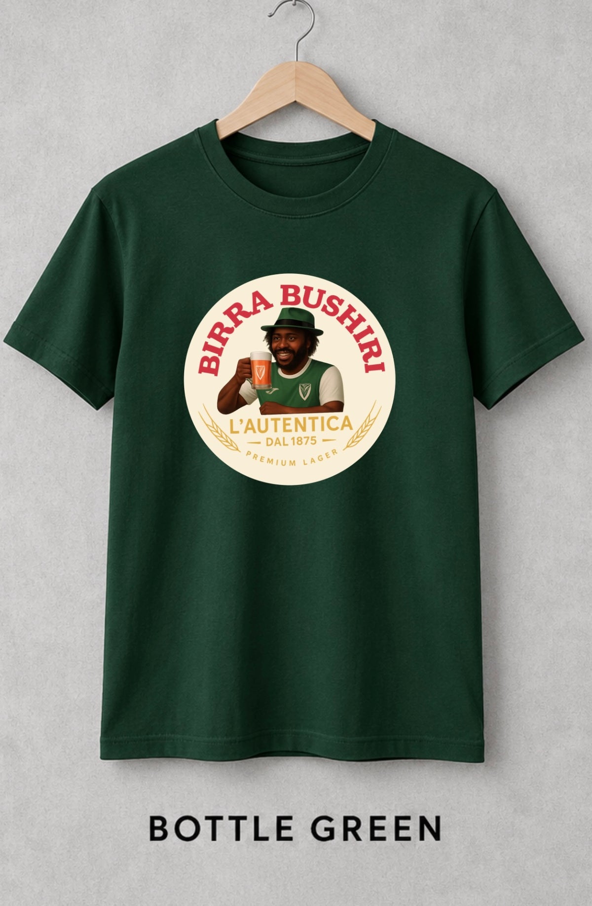 Birra Bushiri Hibs T-Shirt – Edinburgh Football-Inspired Vintage Graphic Tee KIDS & ADULTS