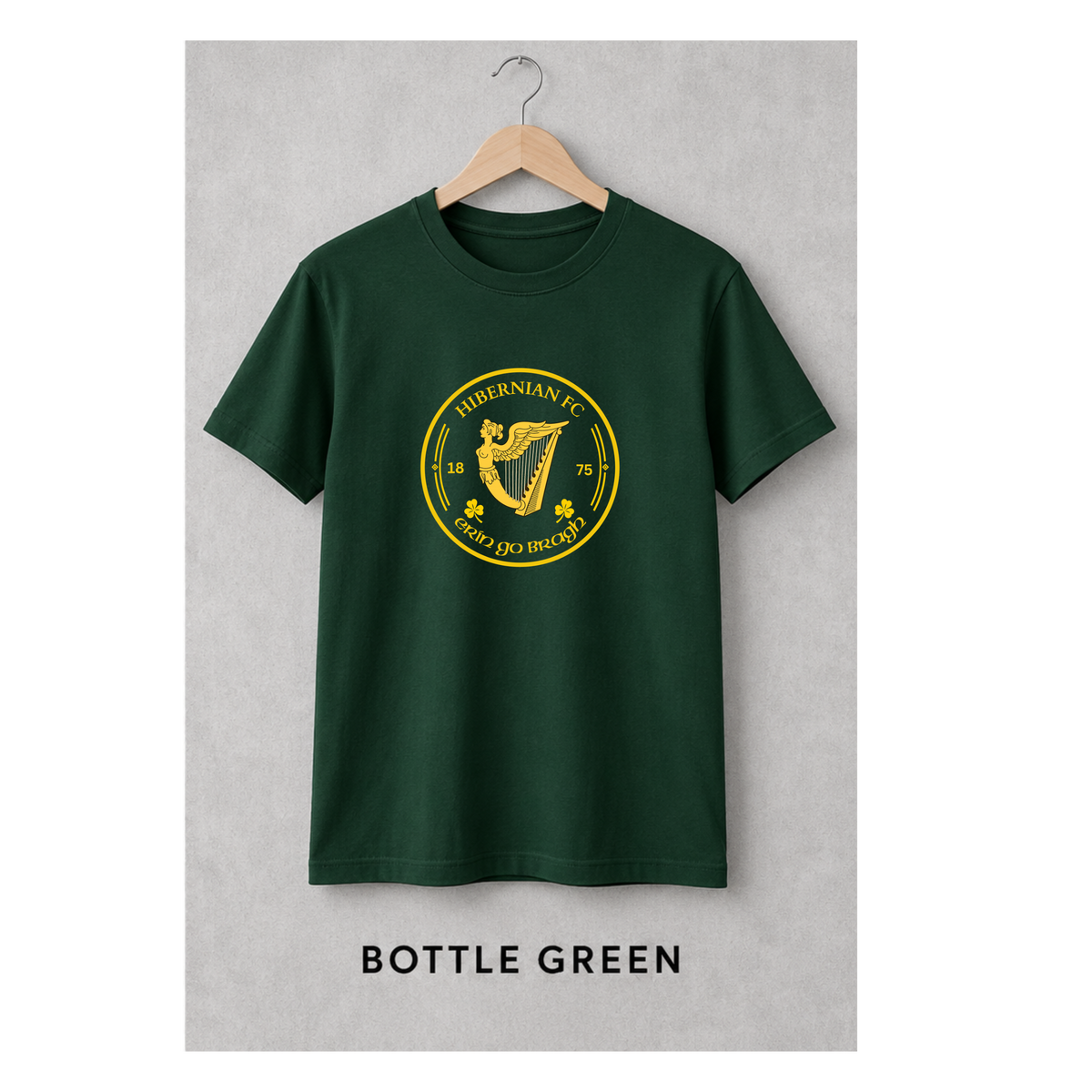 Hibernian FC Inspired Erin Go Bragh T-Shirt – Hibs Football Tee – Black or Green ADULTS & KIDS