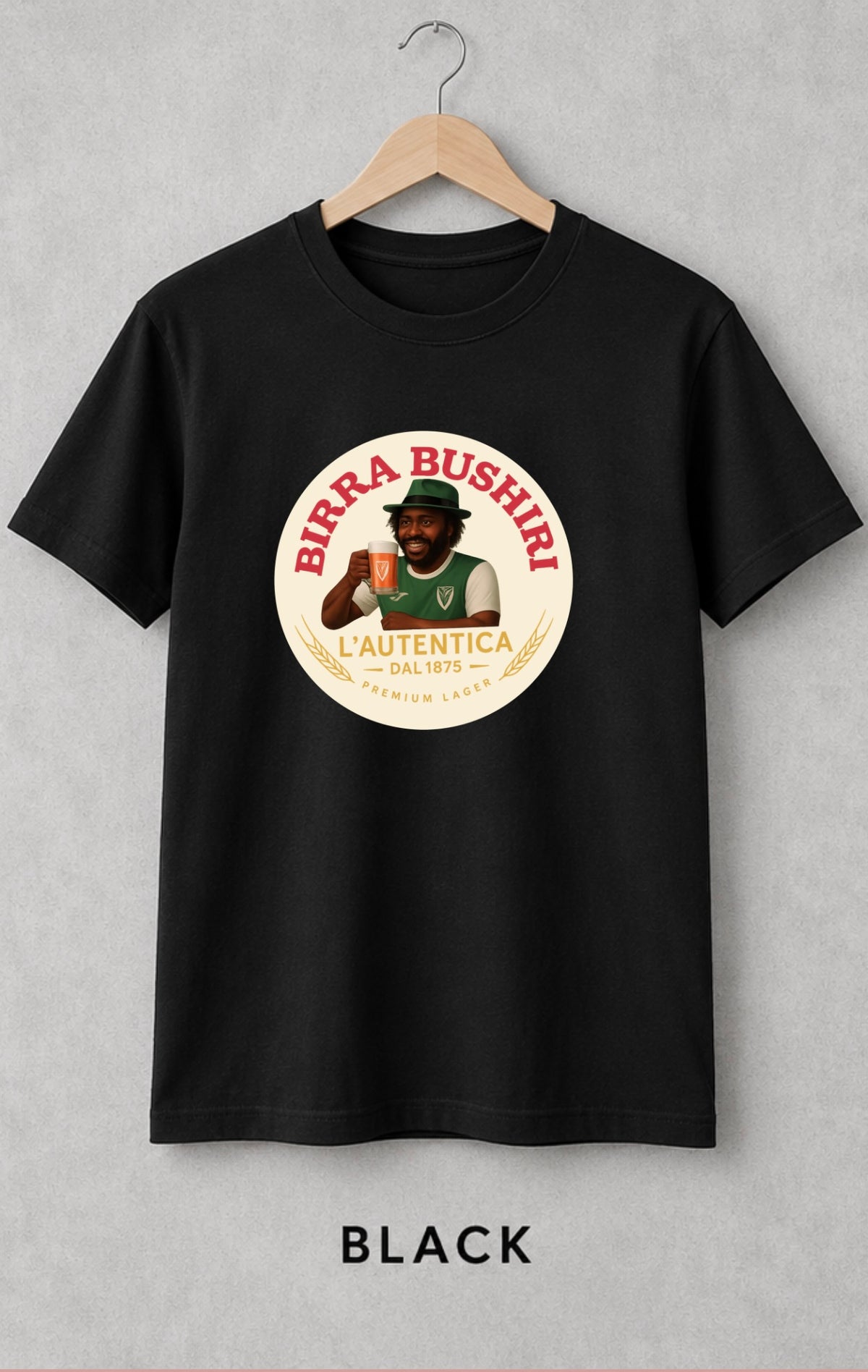 Birra Bushiri Hibs T-Shirt – Edinburgh Football-Inspired Vintage Graphic Tee KIDS & ADULTS