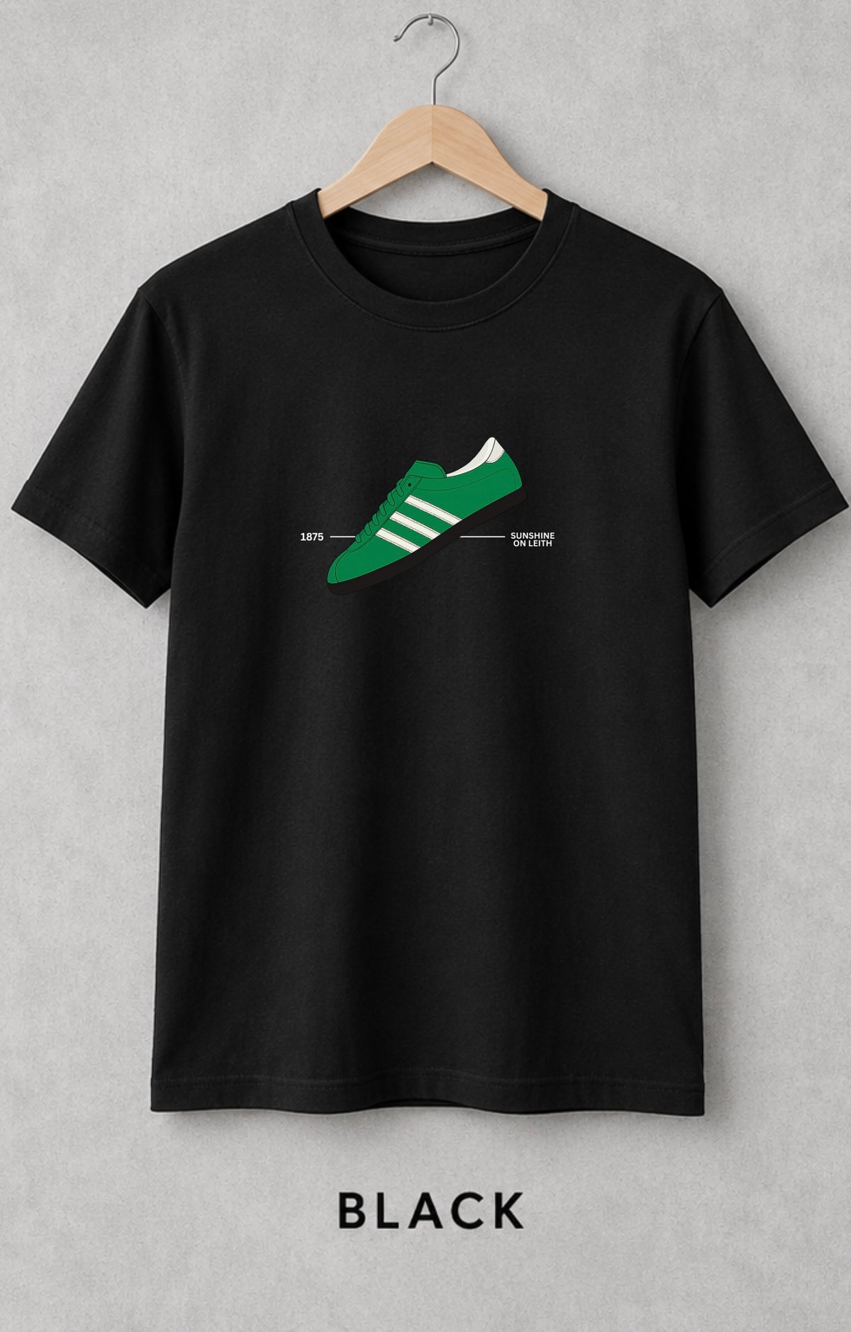 Sunshine on Leith 1875 Trainer Tee – Leith Football Inspired T-Shirt kids and adults