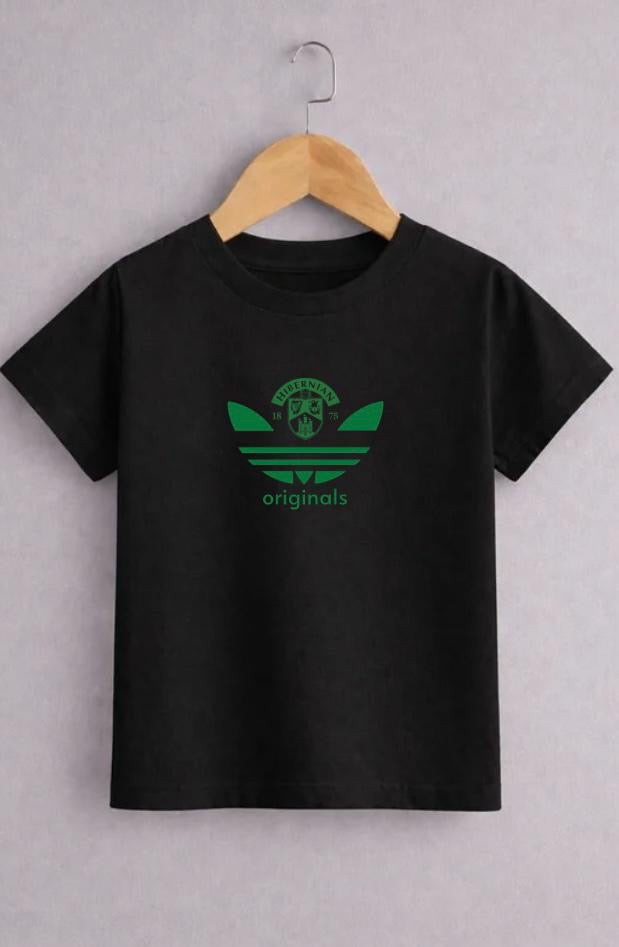 Hibernian Inspired Originals T-Shirts – Hibs Style Graphic Tee – Green, Black & White Football Fan Top kids & adults