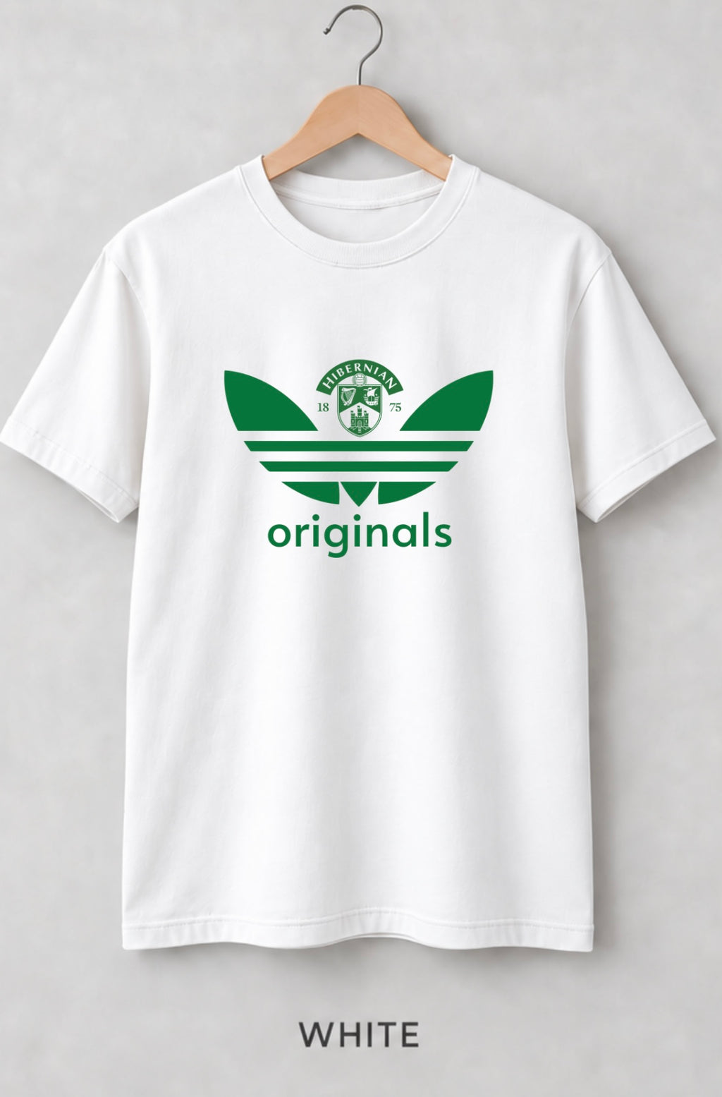 Hibernian Inspired Originals T-Shirts – Hibs Style Graphic Tee – Green, Black & White Football Fan Top kids & adults