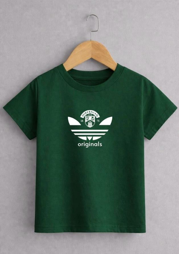 Hibernian Inspired Originals T-Shirts – Hibs Style Graphic Tee – Green, Black & White Football Fan Top kids & adults