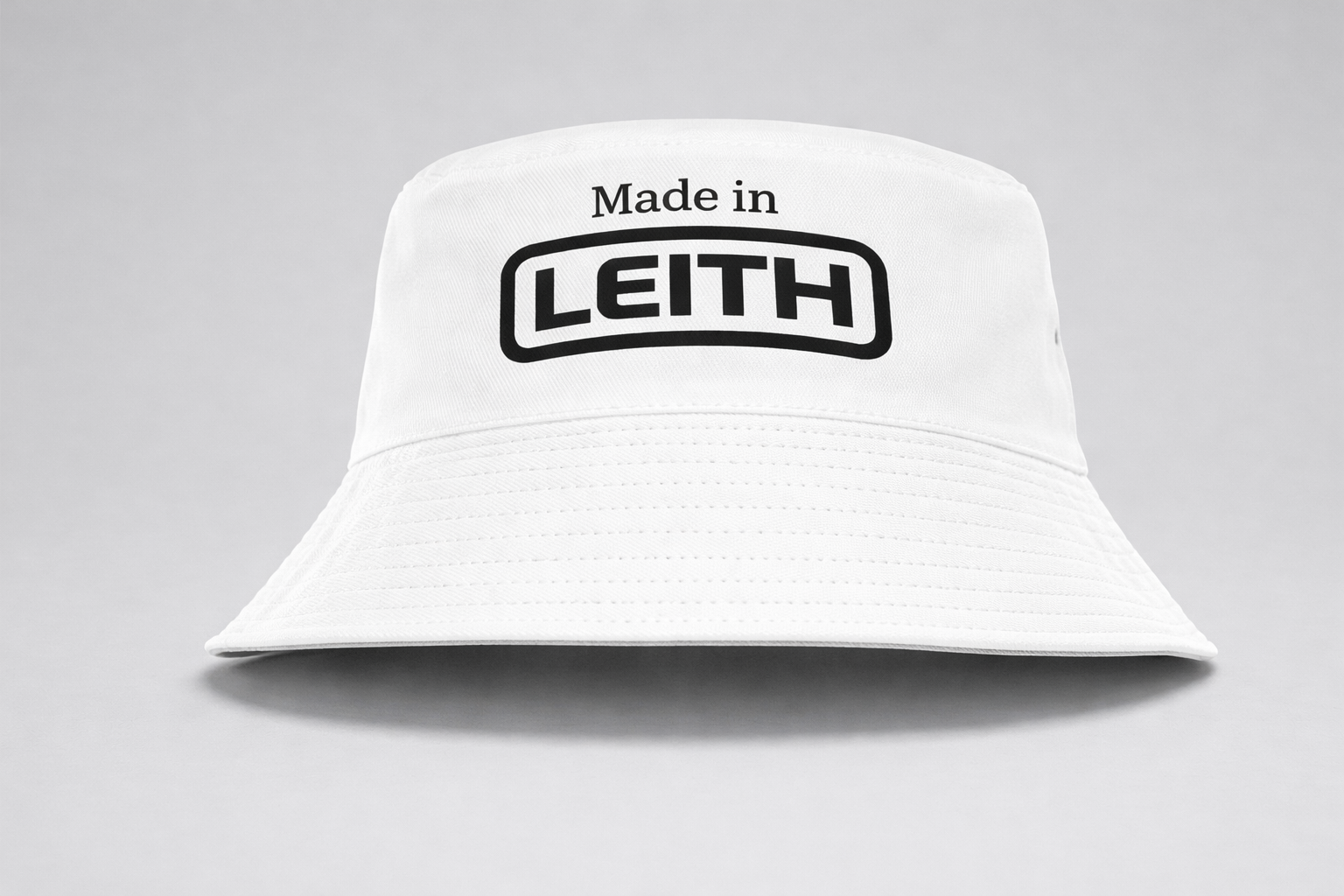 Made in Leith Bucket Hat – Printed Logo | Black, White & Green | Unisex Streetwear Hat