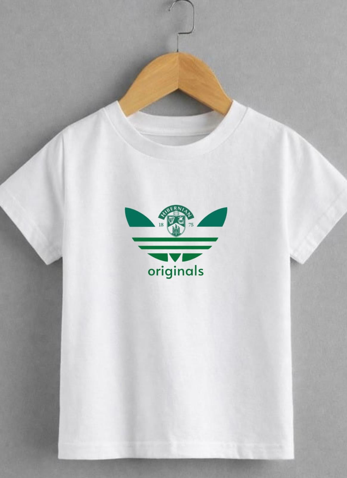 Hibernian Inspired Originals T-Shirts – Hibs Style Graphic Tee – Green, Black & White Football Fan Top kids & adults