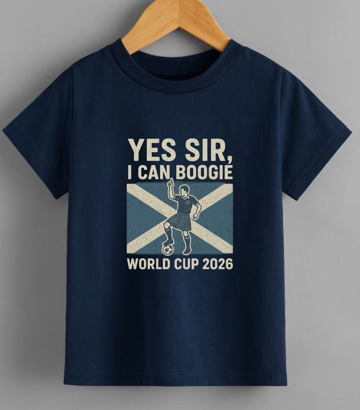 Yes Sir I can boogie T-shirt! Scotland World Cup T-shirt, America 2026 ADULT