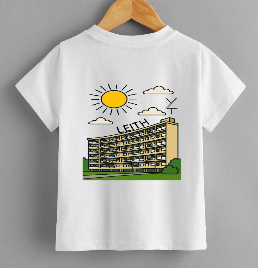 YLT Banana Flats Leith T-Shirt | Young Leith Team Graphic Tee – Front & Back Print | YLT Graphic Tee | Leith Streetwear KIDS & ADULTS