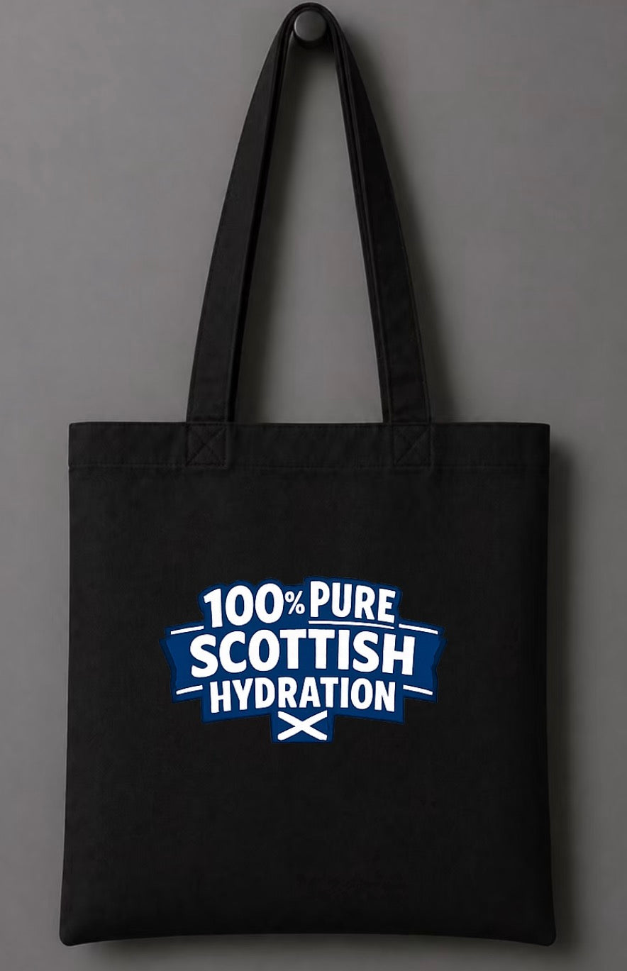 Scottish Bevvy Tote Bag – “Wreck The Hoose Juice” / “Cairy Oot Carrier” / “100% Pure Scottish Hydration” Funny Alcohol Carry Bag/ scottish world cup gift