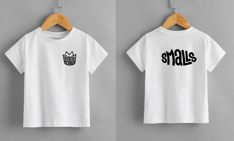 Biggie & Smalls Matching Family T-Shirts & Babygrows | Daddy & Me, Mummy & Me Set, cousins and friends