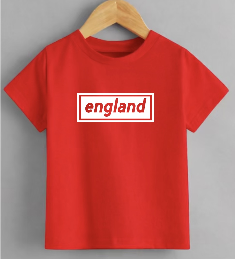 England Box Logo T-Shirt – Oasis Inspired Football Tee | England Fan Shirt | Kids & Adults Sizes | World Cup 2026 England Top