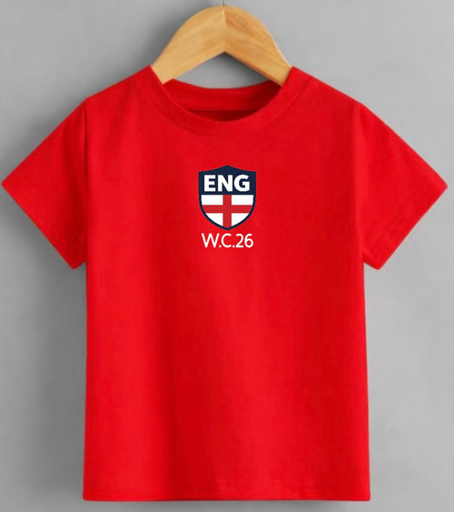 England On Tour 2026 T-Shirt – ENG Crest W.C.26 | Kids & Adults Matching Football Tops