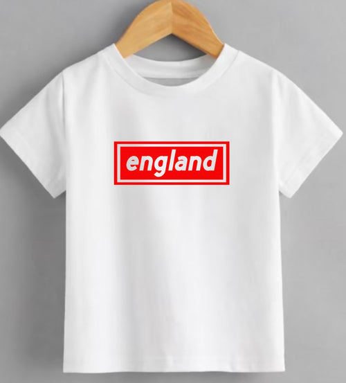 England Box Logo T-Shirt – Oasis Inspired Football Tee | England Fan Shirt | Kids & Adults Sizes | World Cup 2026 England Top