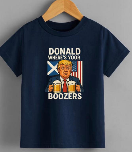 Donald where’s your boozers T-shirt! Scotland World Cup T-shirt KIDS & ADULTS