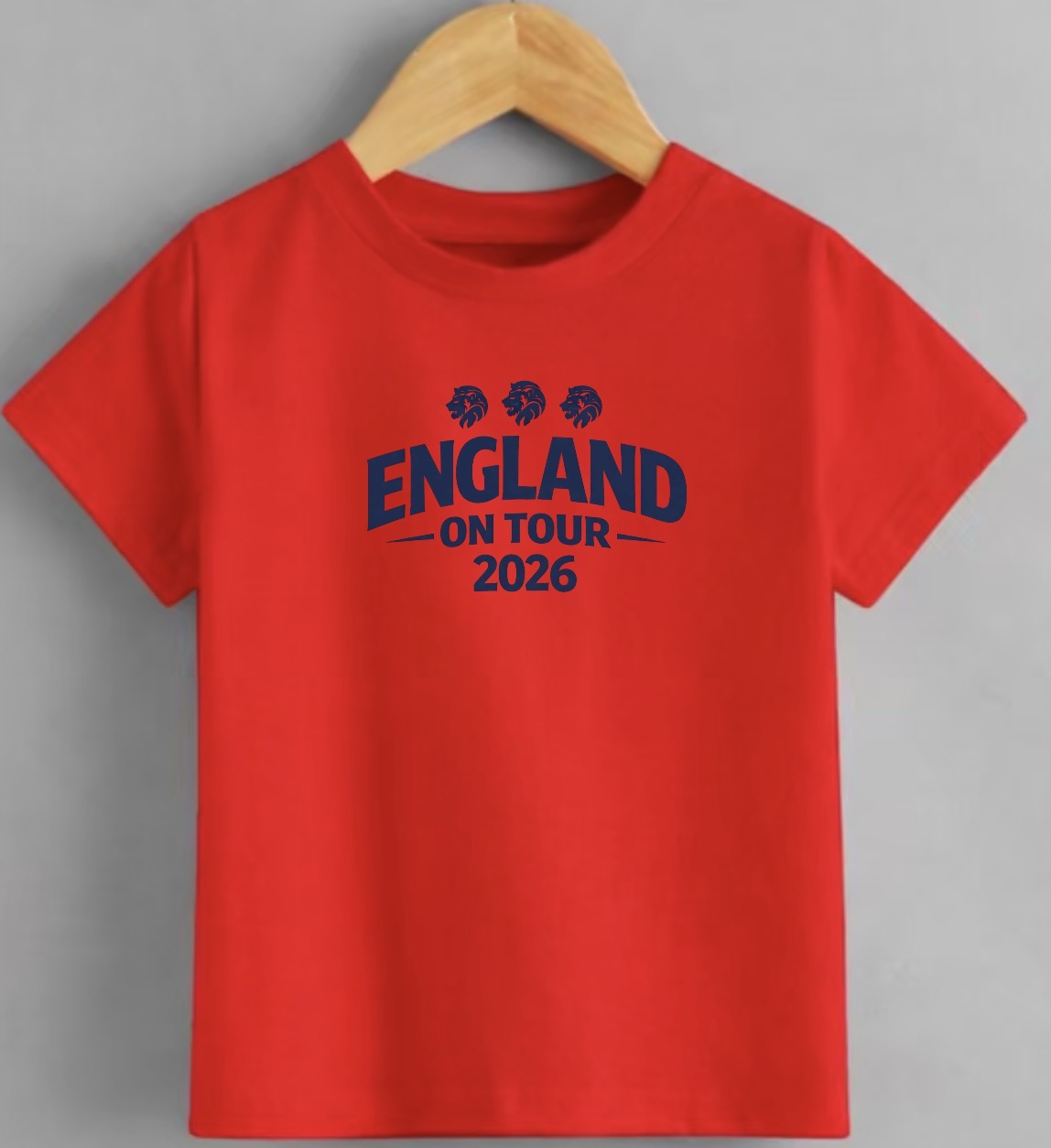 England On Tour 2026 T-Shirt – Three Lions Design | Kids & Adults Matching Football Tops