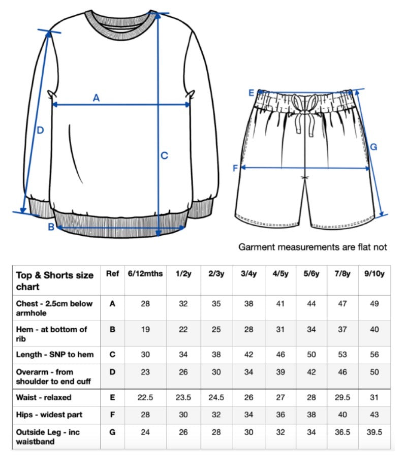 Kids Oversized Sweatshirt & Shorts Set | Personalised Initials Set | 100% Cotton