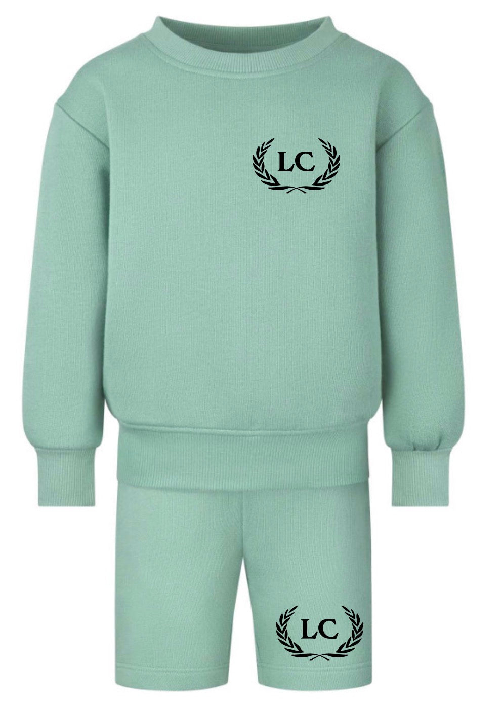 Kids Oversized Sweatshirt & Shorts Set | Personalised Initials Set | 100% Cotton
