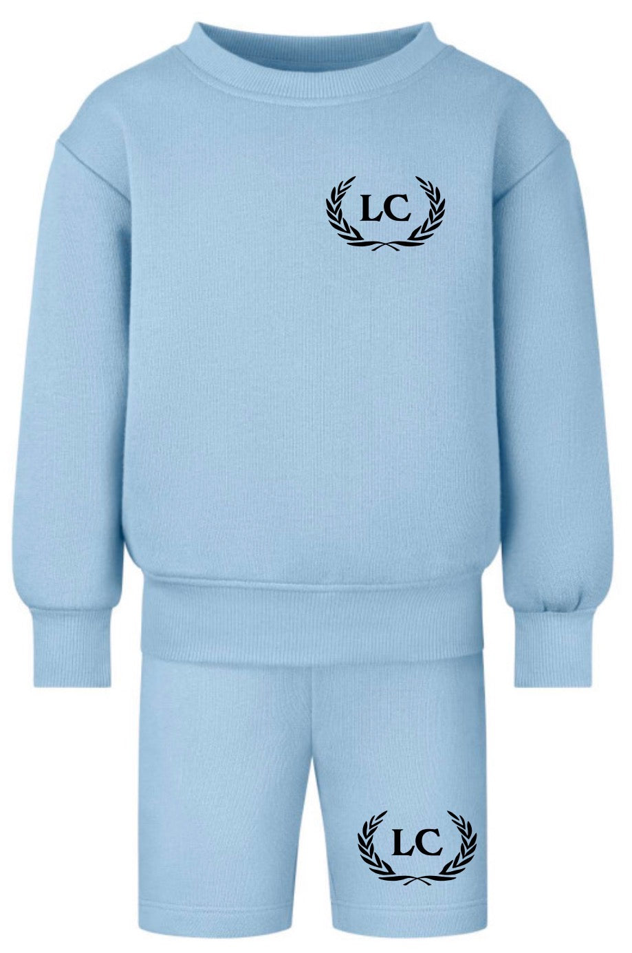 Kids Oversized Sweatshirt & Shorts Set | Personalised Initials Set | 100% Cotton