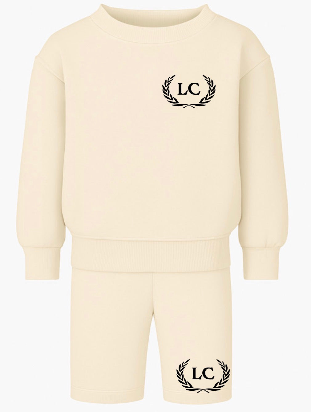 Kids Oversized Sweatshirt & Shorts Set | Personalised Initials Set | 100% Cotton