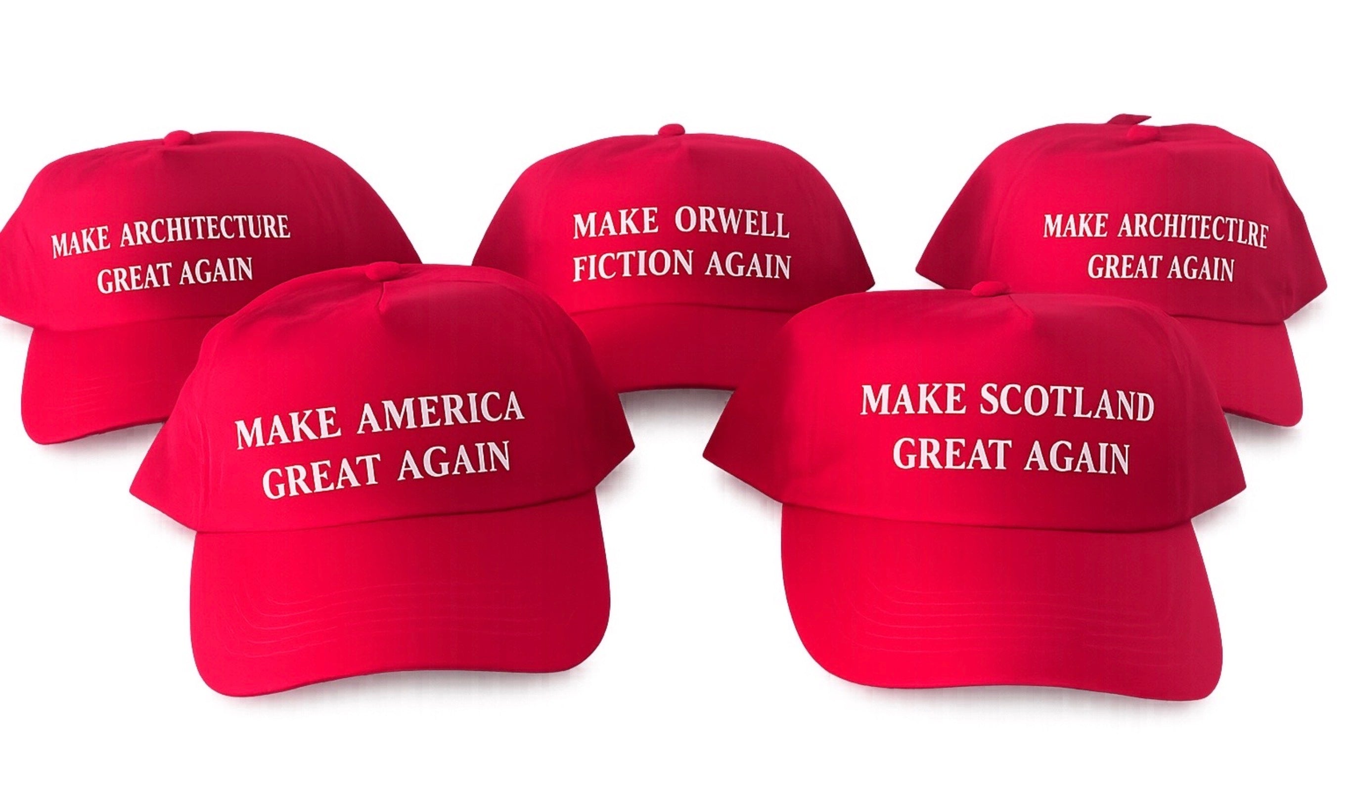 Personalised Slogan Caps | Custom Text Baseball Hat | Any Wording Printed make Scotland great again