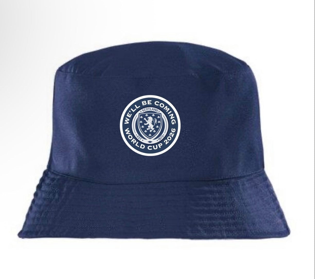 Scotland bucket hats – Printed Logo |Navy & White & Green | Unisex Streetwear Hat we’ll be coming