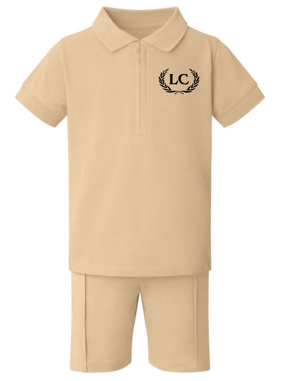 Kids Personalised Zip Up Short Set | Custom Initials Summer Lounge Set | Boys & Girls Co-Ord Outfit (Copy 2)