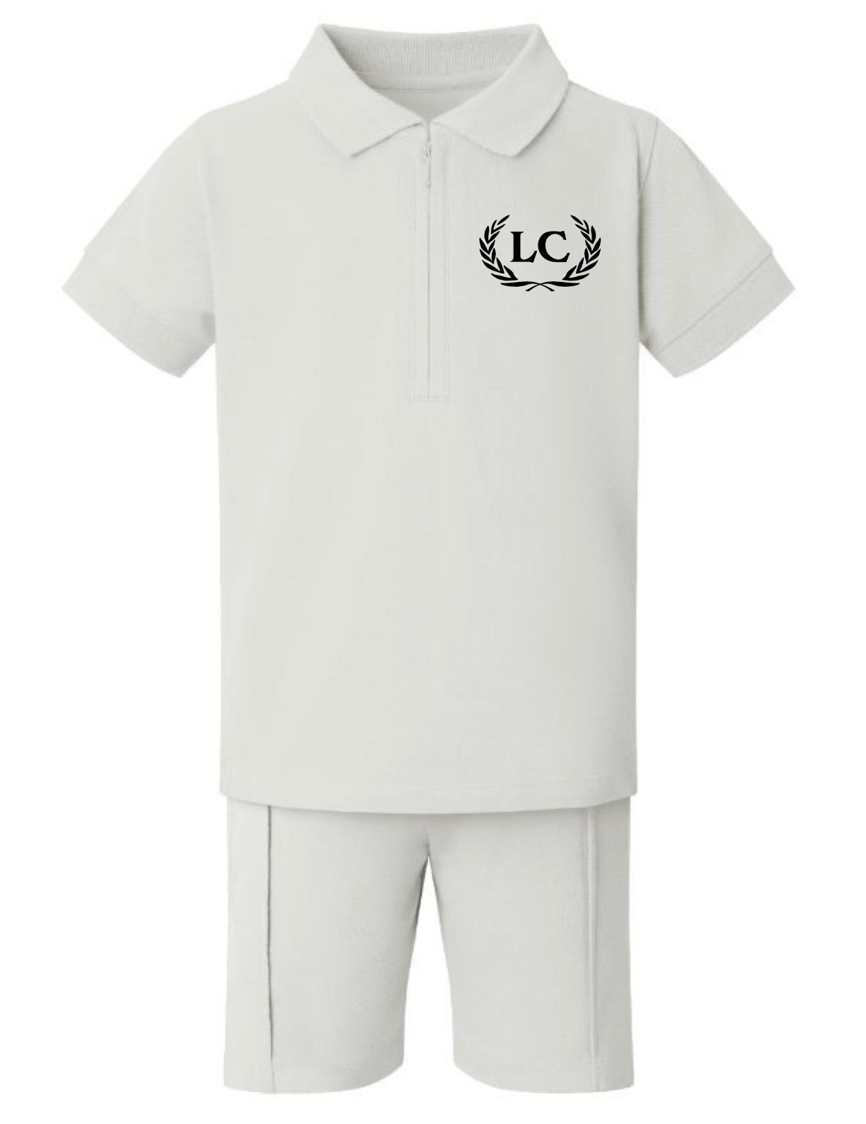 Kids Personalised Zip Up Short Set | Custom Initials Summer Lounge Set | Boys & Girls Co-Ord Outfit (Copy 2)