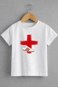England St George’s Cross T-Shirt with Retro Trainers – England Football Fan Tee | Adults & Kids