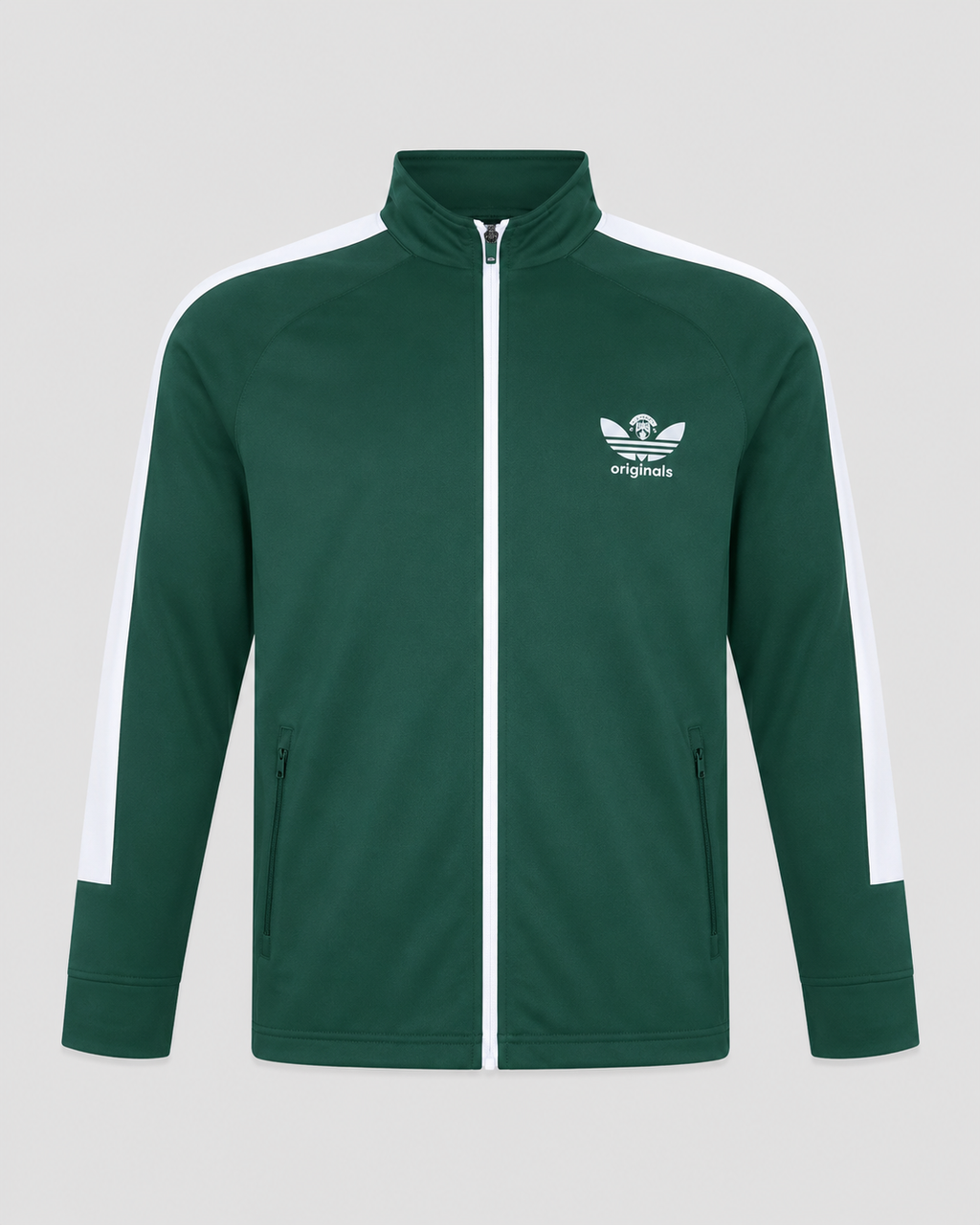 Hibs Crest Green  Zip-Up Jacket | Premium Lightweight Track Top | Hibernian  Supporters Wear | Love from Leith kids & adults
