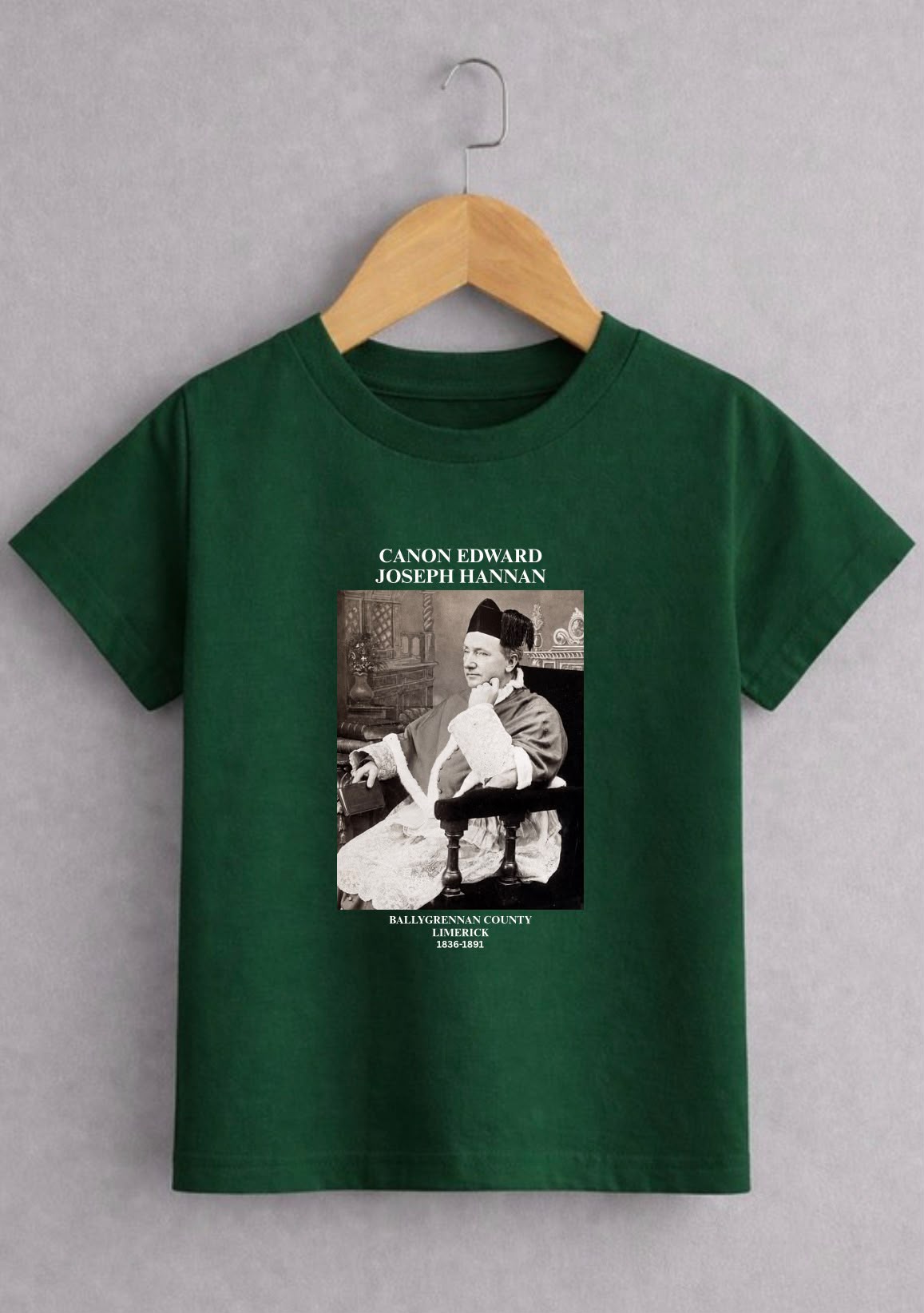 Canon Edward Joseph Hannan Heritage T-Shirt | Ballygrennan, County Limerick | Irish Catholic History Tee