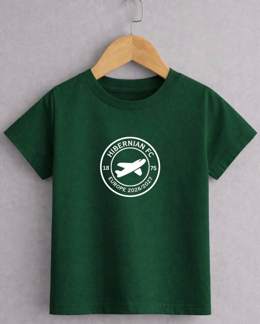 Hibs Europe 2026/27 T-Shirt – Hibernian FC European Tour Fan Tee – Green or Black  ADULTS & KIDS