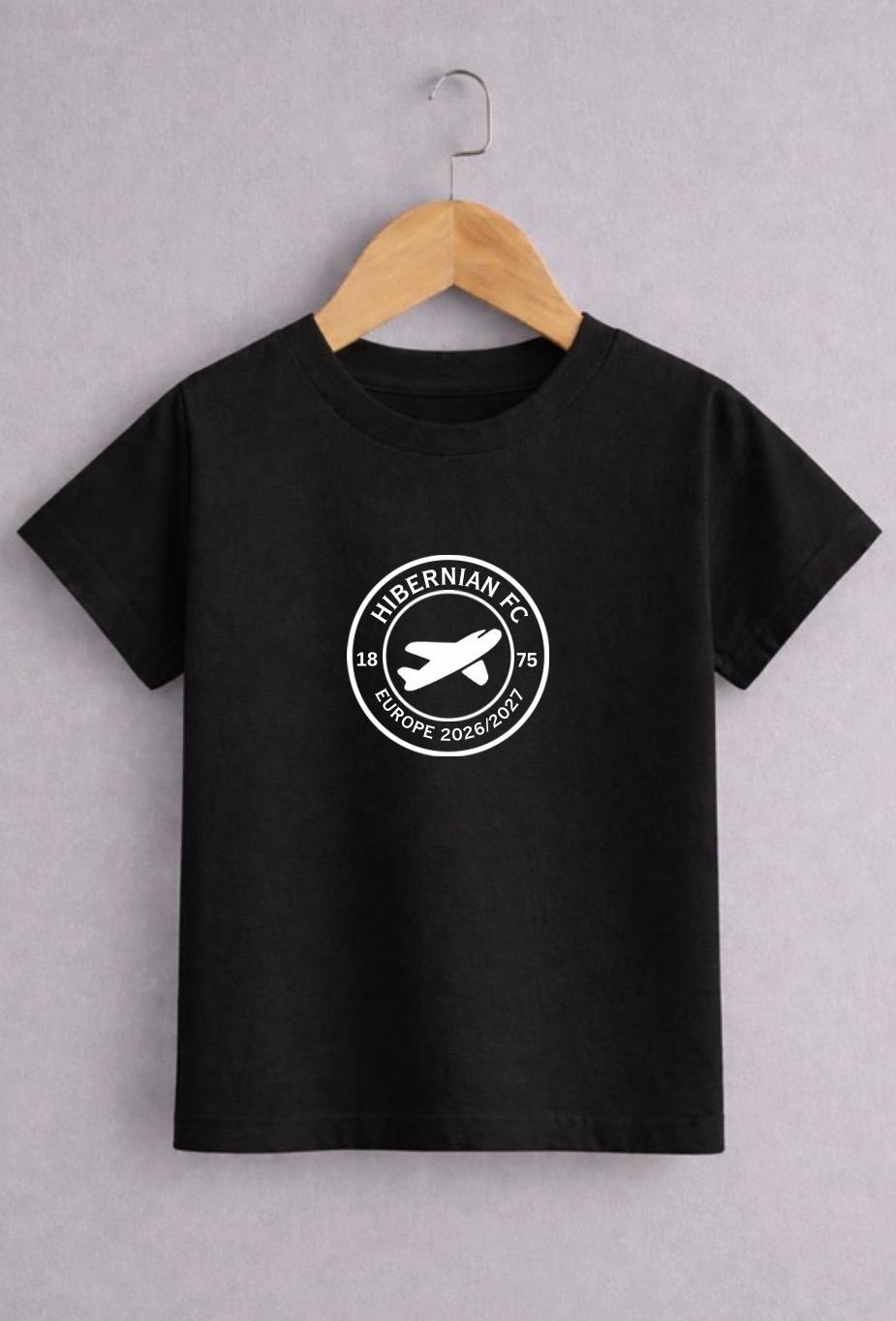 Hibs Europe 2026/27 T-Shirt – Hibernian FC European Tour Fan Tee – Green or Black  ADULTS & KIDS