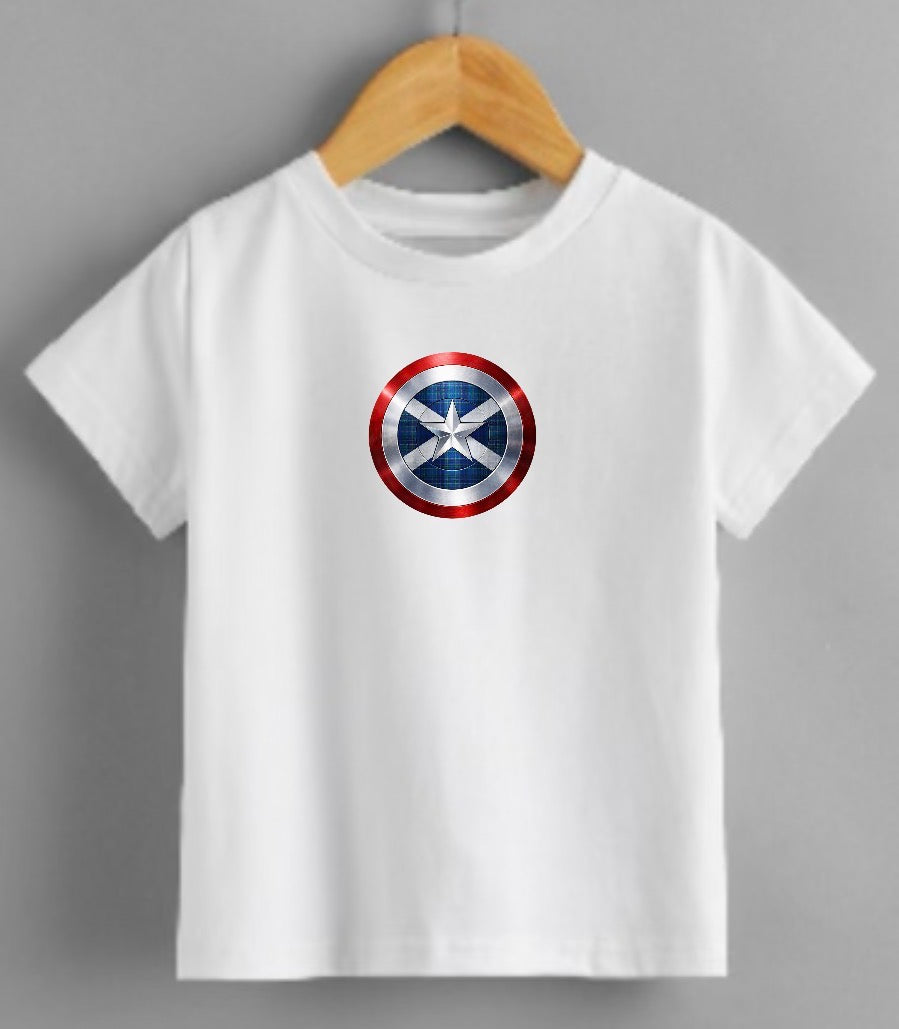 Scotland x USA Shield T-Shirt – Tartan Captain Style Scottish American Tee KIDS & ADULTS