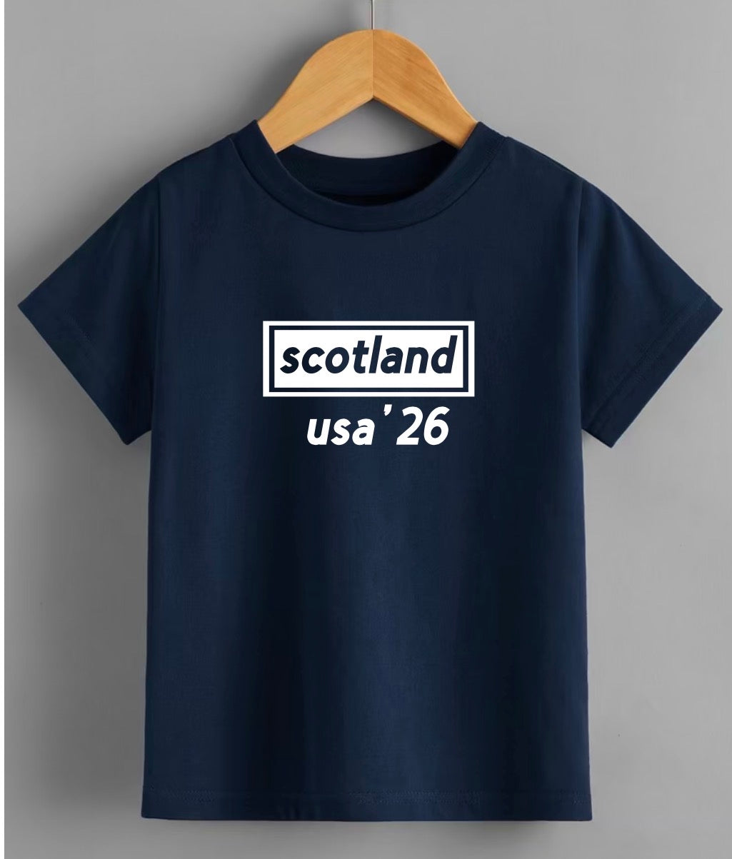 Scotland On Tour ‘26 T-Shirt – Oasis Style Football Fan Tee | USA World Cup 2026 KIDS & ADULTS