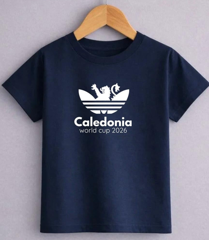 Caledonia World Cup 2026 T-Shirt – Scotland Football Fan Tee | Kids & Adults