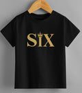 SIX Inspired Gold Crown T-Shirt | Minimalist Musical Theatre Fan Tee | Black & Gold Statement Top ADULT