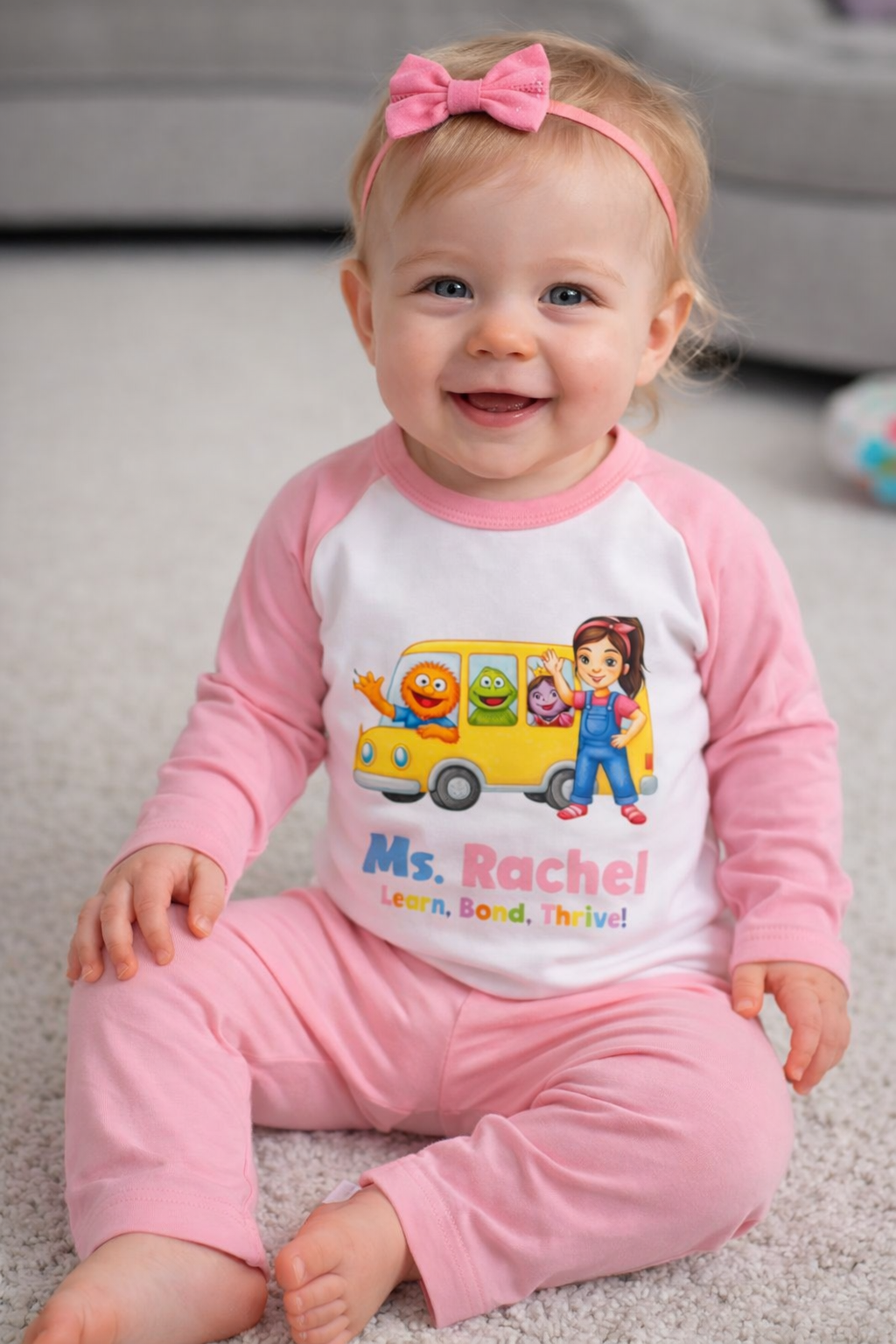 Ms Rachel Inspired Kids Pyjamas with Mini Bus | Baby & Toddler PJs | Perfect Birthday Gift
