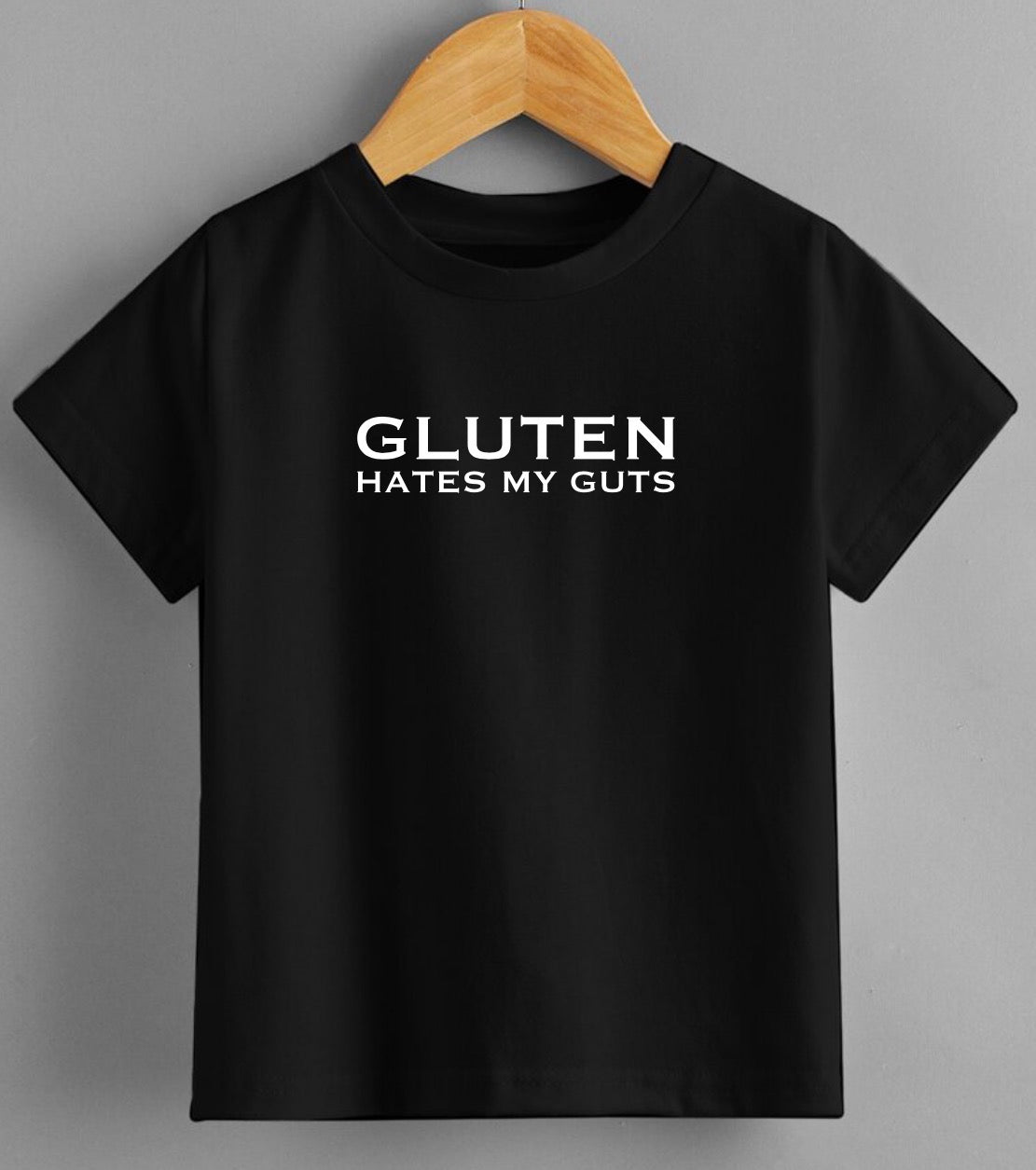 “Gluten Hates My Guts” T-Shirt – Funny Coeliac Awareness Tee | Gluten-Free Lifestyle Top | Adults & Kids