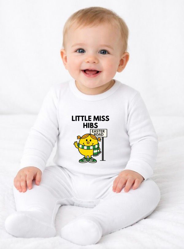 Little Miss Hibs Baby Grow – Easter Road Inspired Football Baby Outfit