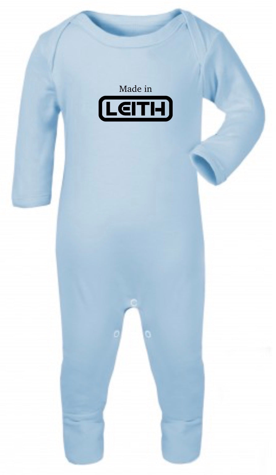 Made in Leith Personalised Baby Grow – Long Sleeve Romper | Newborn Gift | Custom Baby Outfit