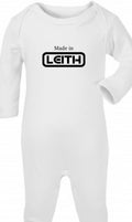 Made in Leith Personalised Baby Grow – Long Sleeve Romper | Newborn Gift | Custom Baby Outfit
