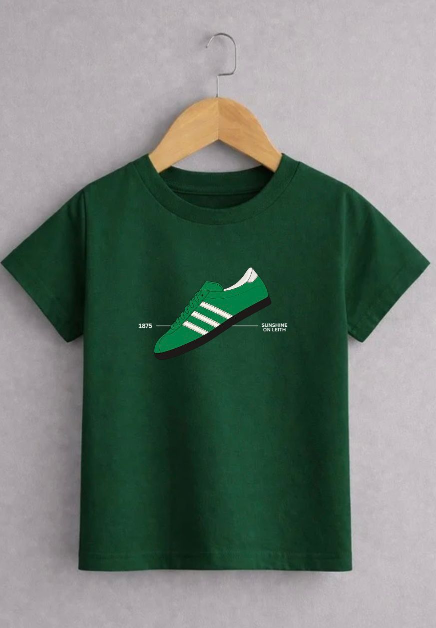 Sunshine on Leith 1875 Trainer Tee – Leith Football Inspired T-Shirt kids and adults